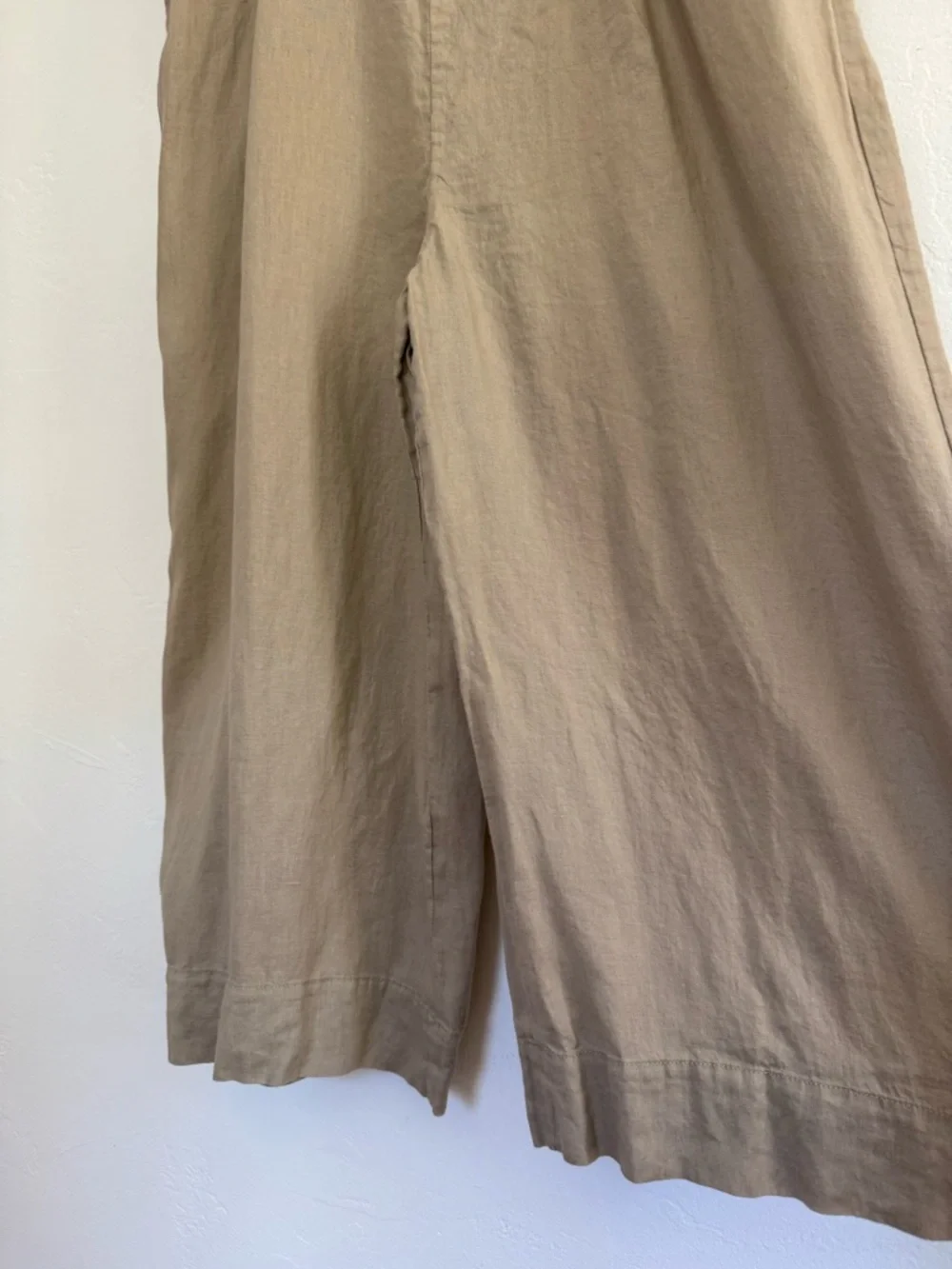 Everlane The Wrap Jumpsuit in European Flax Linen Coastal Wide Leg *NO BELT*